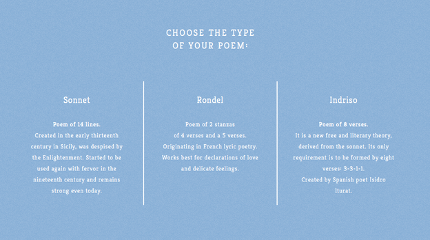 Poetweet transforms users' tweets into sonnets, rondels, or indrisos